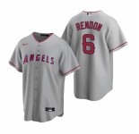 Men's Nike Los Angeles Angels #6 Anthony Rendon Gray Road Stitched Baseball Jersey