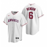 Men's Nike Los Angeles Angels #6 Anthony Rendon White Home Stitched Baseball Jersey