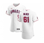 Men's Nike Los Angeles Angels #61 Hoby Milner White Home 2020 Authentic Player Baseball Jersey