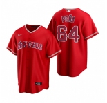 Men's Nike Los Angeles Angels #64 Felix Pena Red Alternate Stitched Baseball Jersey