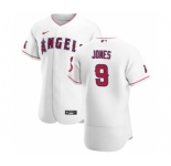 Men's Nike Los Angeles Angels #9 Jahmai Jones White Home 2020 Authentic Player Baseball Jersey