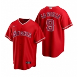 Men's Nike Los Angeles Angels #9 Tommy La Stella Red Alternate Stitched Baseball Jersey