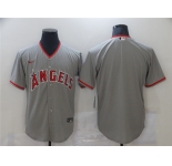 Men's Nike Los Angeles Angels Blank Gray Road Stitched Baseball Jersey
