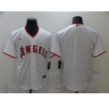 Men's Nike Los Angeles Angels Blank White Home Stitched Baseball Jersey