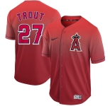 Men's Nike Los Angeles Angels Of Anaheim #27 Mike Trout Red Drift Fashion MLB Jersey