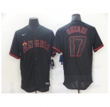 Men's Nike Los Angeles Angels of Anaheim #17 Shohei Ohtani Showtime Authentic Black Jersey
