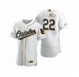 Men Baltimore Orioles #22 Jim Palmer Nike White Authentic Golden Edition Jersey