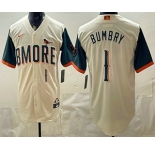 Men's Baltimore Orioles #1 Al Bumbry Cream 2026 City Connect Stadium Jersey