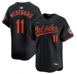 Men's Baltimore Orioles #11 Jordan Westburg Black 2025 Alternate Limited Cool Base Stitched Baseball Jersey