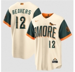 Men's Baltimore Orioles #12 Dylan Beavers Natural 2026 City Connect Stadium Stitched Baseball Jersey