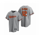 Men's Baltimore Orioles #12 Roberto Alomar Nike Gray Replica Road Jersey