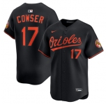 Men's Baltimore Orioles #17 Colton Cowser Black 2025 Alternate Limited Stitched Baseball Jersey