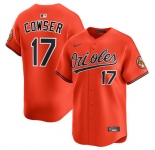 Men's Baltimore Orioles #17 Colton Cowser Orange 2025 2nd Alternate Limited Stitched Baseball Jersey