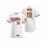 Men's Baltimore Orioles #19 Chris Davis Nike White Authentic 2020 Home Jersey