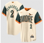 Men's Baltimore Orioles #2 Gunnar Henderson Natural 2026 City Connect Stadium Stitched Baseball Jersey