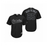 Men's Baltimore Orioles #25 Anthony Santander Agua Blanca Black 2019 Players Weekend Replica Jersey