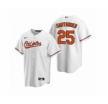 Men's Baltimore Orioles #25 Anthony Santander Nike White 2020 Replica Home Jersey