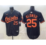 Men's Baltimore Orioles #25 Pete Alonso Black 2025 Limited Stitched Baseball Jersey