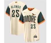 Men's Baltimore Orioles #25 Pete Alonso Natural 2026 City Connect Stadium Stitched Baseball Jersey1