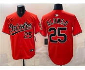 Men's Baltimore Orioles #25 Pete Alonso Orange 2025 Limited Stitched Baseball Jersey