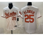 Men's Baltimore Orioles #25 Pete Alonso White 2025 Home Limited Stitched Baseball Jersey