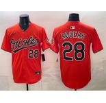 Men's Baltimore Orioles #28 Trevor Rogers Orange 2025 Limited Stitched Baseball Jersey