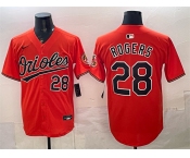 Men's Baltimore Orioles #28 Trevor Rogers Orange 2025 Limited Stitched Baseball Jersey