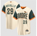Men's Baltimore Orioles #29 Samuel Basallo Natural 2026 City Connect Stadium Stitched Baseball Jersey