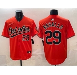 Men's Baltimore Orioles #29 Samuel Basallo Orange 2025 Limited Stitched Baseball Jersey