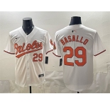 Men's Baltimore Orioles #29 Samuel Basallo White 2025 Limited Stitched Baseball Jersey