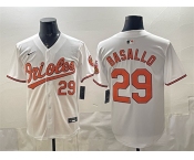Men's Baltimore Orioles #29 Samuel Basallo White 2025 Limited Stitched Baseball Jersey