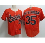Men's Baltimore Orioles #35 Adley Rutschman Orange Stitched Flex Base Nike Jersey