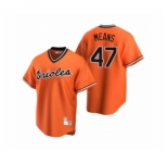 Men's Baltimore Orioles #47 John Means Nike Orange Cooperstown Collection Alternate Jersey