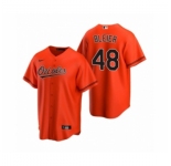 Men's Baltimore Orioles #48 Richard Bleier Nike Orange 2020 Replica Alternate Jersey