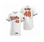 Men's Baltimore Orioles #48 Richard Bleier Nike White Authentic 2020 Home Jersey