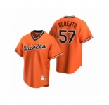 Men's Baltimore Orioles #57 Hanser Alberto Nike Orange Cooperstown Collection Alternate Jersey