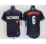 Men's Baltimore Orioles #6 Ryan Mountcastle Black 2023 City Connect Flex Base Stitched Jersey