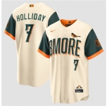 Men's Baltimore Orioles #7 Jackson Holliday Natural 2026 City Connect Stadium Stitched Baseball Jersey