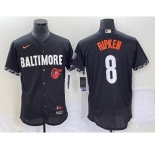 Men's Baltimore Orioles #8 Cal Ripken Jr Black 2023 City Connect Flex Base Stitched Jersey