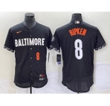 Men's Baltimore Orioles #8 Cal Ripken Jr Number Black 2023 City Connect Flex Base Stitched Jersey 1
