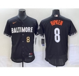 Men's Baltimore Orioles #8 Cal Ripken Jr Number Black 2023 City Connect Flex Base Stitched Jersey 2