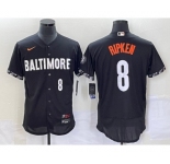 Men's Baltimore Orioles #8 Cal Ripken Jr Number Black 2023 City Connect Flex Base Stitched Jersey