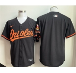 Men's Baltimore Orioles Blank Black 2025 Alternate Limited Stitched Baseball Jersey