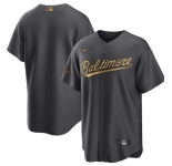Men's Baltimore Orioles Blank Charcoal 2022 All-Star Cool Base Stitched Baseball Jersey