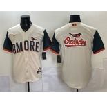 Mens Baltimore Orioles Team Big Logo Natural 2026 City Connect Stadium Stitched Baseball Jersey