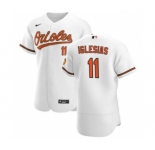 Men's Nike Baltimore Orioles #11 Jose Iglesias White Home 2020 Authentic Player Baseball Jersey