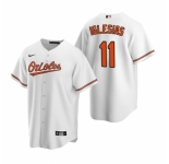 Men's Nike Baltimore Orioles #11 Jose Iglesias White Home Stitched Baseball Jersey