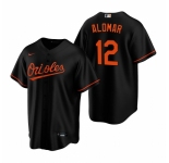 Men's Nike Baltimore Orioles #12 Roberto Alomar Black Alternate Stitched Baseball Jersey