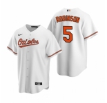 Men's Nike Baltimore Orioles #5 Brooks Robinson White Home Stitched Baseball Jersey