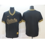 Men's Nike Baltimore Orioles Blank Authentic Black Gold Fashion Baseball Jersey